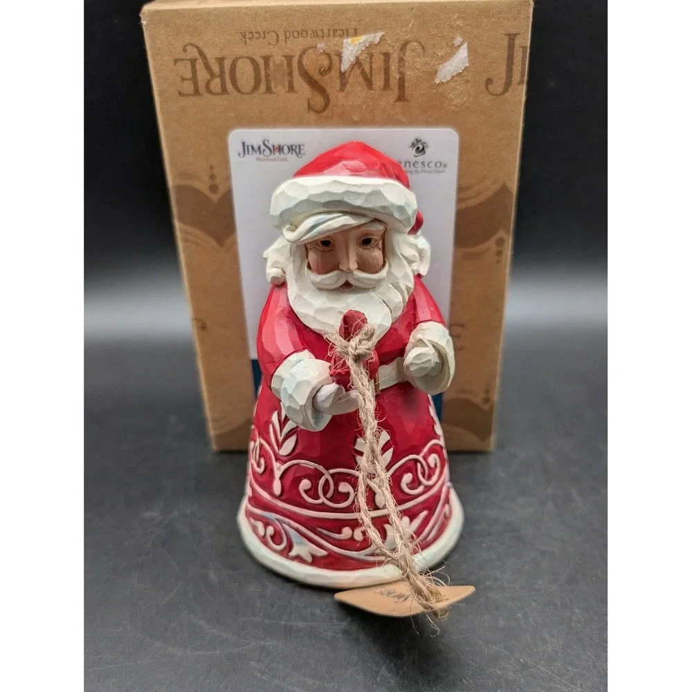 Jim Shore Heartwood Creek Joy To All Santa Cardinal Figurine 4022927 Box